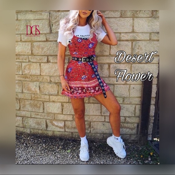 🔥 Desert Flower - Boho Summer Mini Dress - Picture 2 of 8